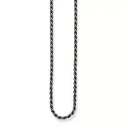 Thomas Sabo Charm Club - Cord Thick Silver Blackened Chain 60cm