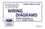 1969 Ford F-Series Truck Bronco Econoline P B T-Series Wiring Diagrams Manual