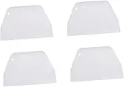 BIUDECO 4PCS Plastic Cake Scraper Food Grade Smoother Tools for Cake Decorating Easy to Clean Baking Equipment Versatile Making Accessories for Home Bakers