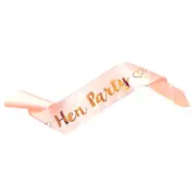 Champagne Pink 'Hen Party' Sash