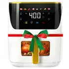 Bluebow Newest Air Fryer Large 8.5 QT, 8 in 1 Touch Screen, 1750W, White