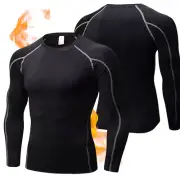 Men Compression Armour Base Layer Tops Long Sleeve Workout Sports Thermal Shirts