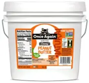Creamy Natural Peanut Butter 144 Ounce 9 lbs Salt Free Gluten Free Vegan