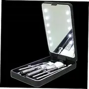 LALADEFIEE Travel Makeup Box Led Light Eyelash Case Organizer for False Lashes Storage Display