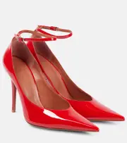 [Amina Muaddi] Amina Muaddi Anok 105 patent leather pumps AU 5 red