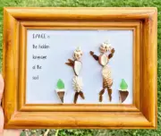 "Dance is the Hidden Language of the Soul" Beach Glass Framed Art 8"x10" Decor