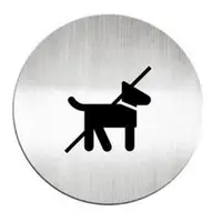 在飛比找蝦皮商城優惠-迪多Deflect－o 高質感鋁質圓形貼牌－禁止攜帶寵物61