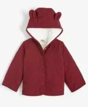 First Impressions Baby Boys Quilted Micro-Fleece-Lined Hooded Jacket Sz 24 Mos