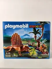 PLAYMOBIL 5235 DINOS DIMETRODON VEGETATION DINASUARS Reptiles Trees New 2012