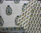 Indian AC Quilts Hand-Block Printed 100% Cotton Veronica White AC Summer Season