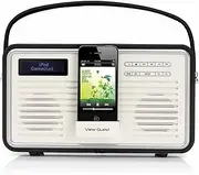 Retro Style DAB+/FM Radio with iPod/iPhone Dock, LCD Backlit Screen and AUX-in - Original Black