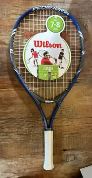 Wilson Roger Federer 23" Youth Ages 7-8 Tennis Racket Blue Grey NEW