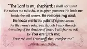 Pocket Scripture Cards Psalm 23, The Lord is My Shepherd, Prayer Cards, 3.5x2"