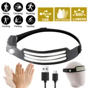 COB + LED Headlamp Headlight Torch Flashlight Work Light Bicycle Head Band Lamp