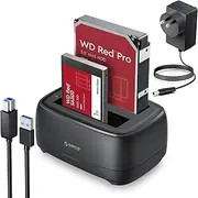 ORICO Dual Bay Hard Drive Bay Docking Station USB 3.0 to SATA III for 3.5inch HDD Tool-Free for Files Backup/Game Load Support UASP Max Up to 40TB-DD28