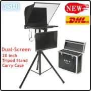 YISHI 20" Dual Screen Fold Teleprompter for Camera SLR Computure broadcast Live