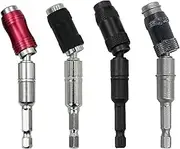 KEWAYO 4pcs Pivot Drill Bit Holder, Magnetic Screwdriver bit Extension, 1/4 Inch Hex Shank Quick Release Flexible Pivoting Bit Tip Holder for Tight Spaces or Corner