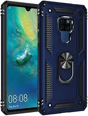 TiHen Case Huawei Mate 20x, with Magnetic Ring Holder 360 Degree Full Body Protective Silicone Personalised Tough Armor Phone Case with Screen Protector for Huawei Mate 20x -Blue