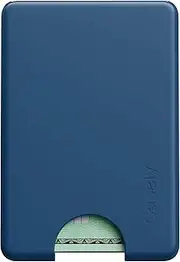 Casely MagWallet | Slim Wallet Card Holder | Compatible with MagSafe | Soft-Touch Hard Silicone | Holds Up to 3 Cards, Navy, Minimalist