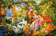 "Antique" Printed Canvas for Needlepoint Tapestry Gobelin 12464