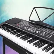 61 Keys Electronic Piano Keyboard Digital Electric with Stand Beginner Black