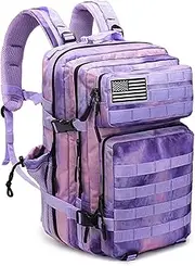 SEYATULLH Military Tactical Backpack 45L Bug Out Bag Assault Pack Molle Daypack Hiking Gym Rucksack with Bottle Holder