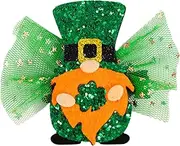 St Patricks Day Hair Clip,Lucky Hairpins Hair Barrettes | Glitter Green Gnome Top Hat Hair Accessories, Holiday Hair Clip, St Patricks Day Party Supplies