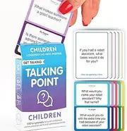 GET Talking: Children - 50 Conversation Starter Cards for Kids with 150 Expert-Written Questions - Engaging Learning Activity for Kids That Makes Self-Expression Easier - Reduce Screentime