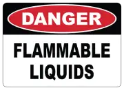OSHA DANGER: FLAMMABLE LIQUIDS| Laminated Vinyl Decal Sticker Label