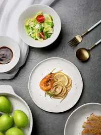 在飛比找樂天市場購物網優惠-日式創意網紅餐具好看的盤子碗可愛家用小清新個性菜碟子套裝陶瓷