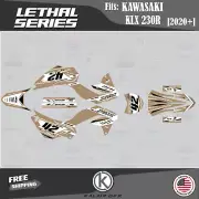 Graphics Kit for KAWASAKI KLX230R 2020 2021 2022 2023 Lethal - TAN