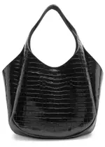 Coperni XL Swipe Crocodile-effect Leather Bucket bag - Black ONE SIZE