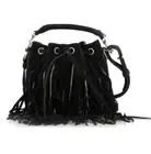 yves saint laurent Emmanuele Chain Suede Bucket Bag