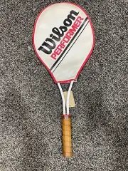 Vintage Wilson Performer Tennis Racket with Cover - Strung 4 1/2"