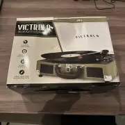 Victrola Vintage 3-Speed Bluetooth Portable Suitcase Record Player with Built...