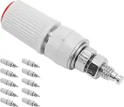 High -performance -4 Mm Banana Plug Socket Wide Application for Loudspeaker Terminals 10PCs (Red)