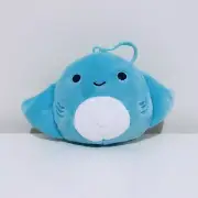 Squishmallows Sealife Squad 3.5” Clip-on Maggie the Blue Teal With Spot Stingray