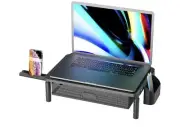 Computer Stand for Desktop Monitor, Monitor Stand with Drawer and Storage Com...