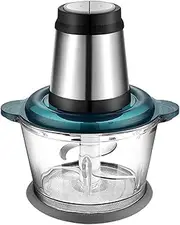 Perfect Small Electric Garlic Pounder, Fully Automatic Household Meat Grinder Multi-Function Stainless Steel Mincer for Meat/Fish/Vegetable/Baby Food,B