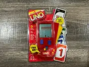 UNO Electronic Handheld Travel Card Game Mattel 1999 Model 68877 New In Package