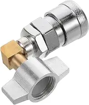 Gogogmee Quick Disconnect Coupler Valve for Air Hose Durable Silver Connector with Integrated Elbow for Tight Spaces Efficient Quick Truck Mount Carpet Cleaning Wand