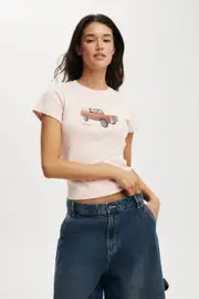 [Cotton On Women] Cotton On Women - Ford Graphic Tee - Lcn ford red bronco/ soft pink XL LCN FORD RED BRONCO/ SOFT PINK