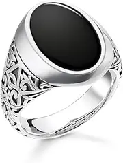 [Thomas Sabo] Unisex, Men Ring 925 Sterling Silver, Blackened TR2242-698-11