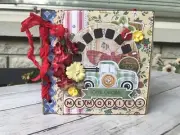 Organic Memories scrapbook paperbag mini album ooak handmade