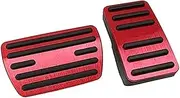 Yurefax for Accord, 10th 2018 2019 2020 2021 2022 Car Accelerator Pedal Brake Pedals Pad Non-Slip Cover Case Protector Accessories Foot Pedal Cover Clutch Pedal Rubber Cover(Black 3PCS RED)