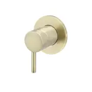 MEIR Round Brass Basin/Bath Short Pin Lever Mixer - Wall Mounted - PVD Tiger Bronze