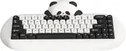 YUNZII C68 Panda Wireless Mechanical Gaming Keyboard, 68 Keys Cute Keyboard with PBT Keycaps, RGB Backlit, Hot Swappable Creamy Keyboard with BT5.0/2.4G/Wired for Win/Mac(Panda Switch,White)