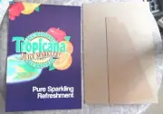 2 Tropicana JUICE SPARKLER, Pure Sparkling Refreshment Advertising Standee Signs