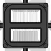 Clipsal Iconic, socket cap for USB charger, 2 gangs, type A, Black - 40E2USBCAP-BK