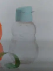 Tupperware Mini Eco Water Bottle 12oz SNOWMAN with SPARKLES & FLIP TOP ICE BLUE